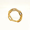 Fashion Jewelry New Arrival Cuban 14K with CZ Ring for Lady